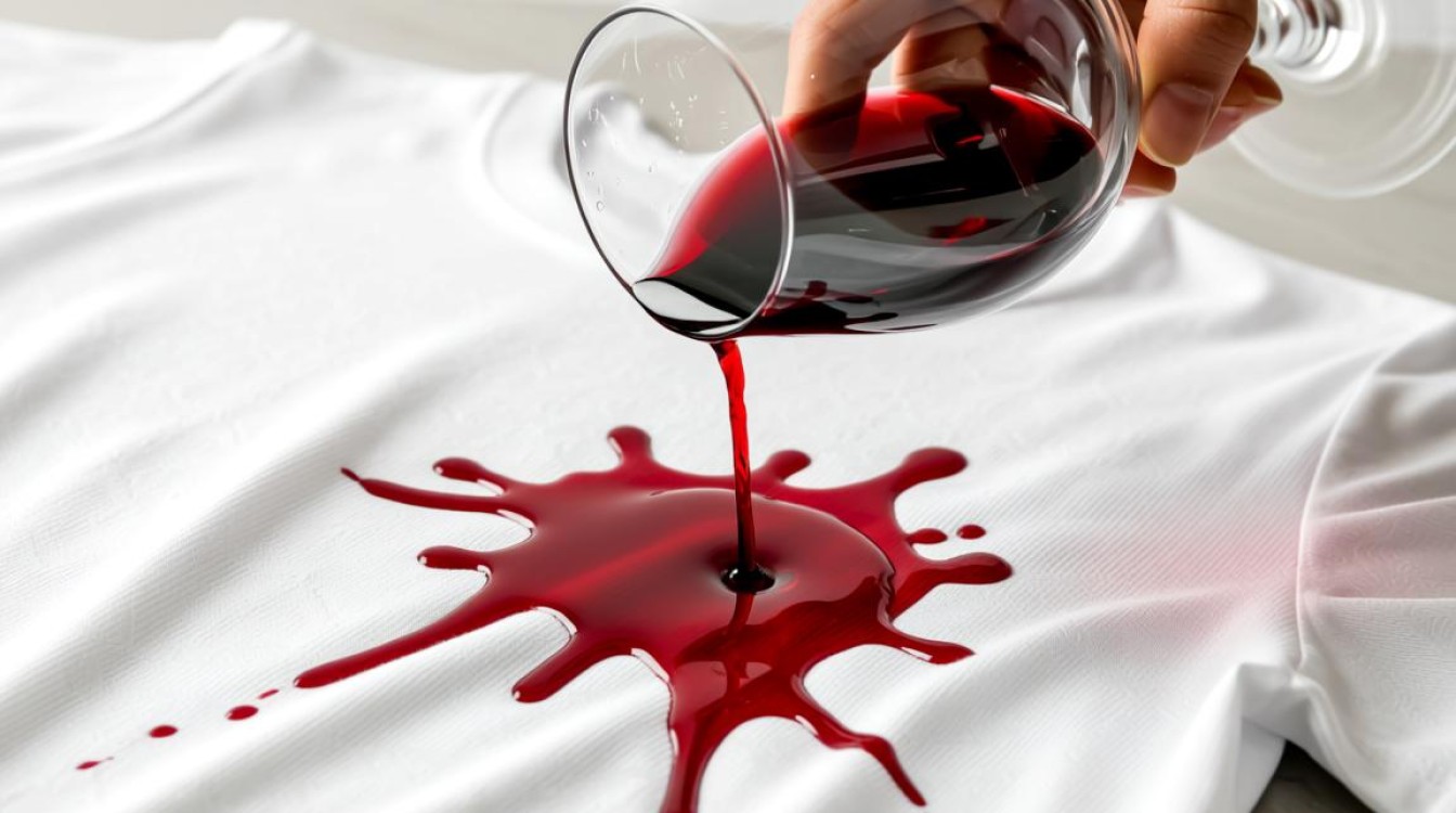 白衣服染红酒怎么办？清洗难题有解吗？-第1张图片-鸿之腾酒家