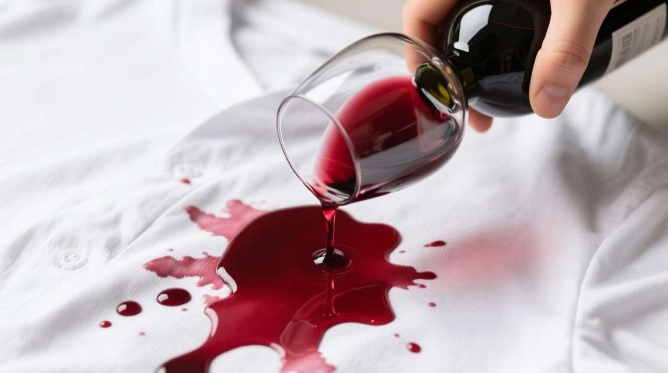 白衣服染红酒怎么办？清洗难题有解吗？-第2张图片-鸿之腾酒家