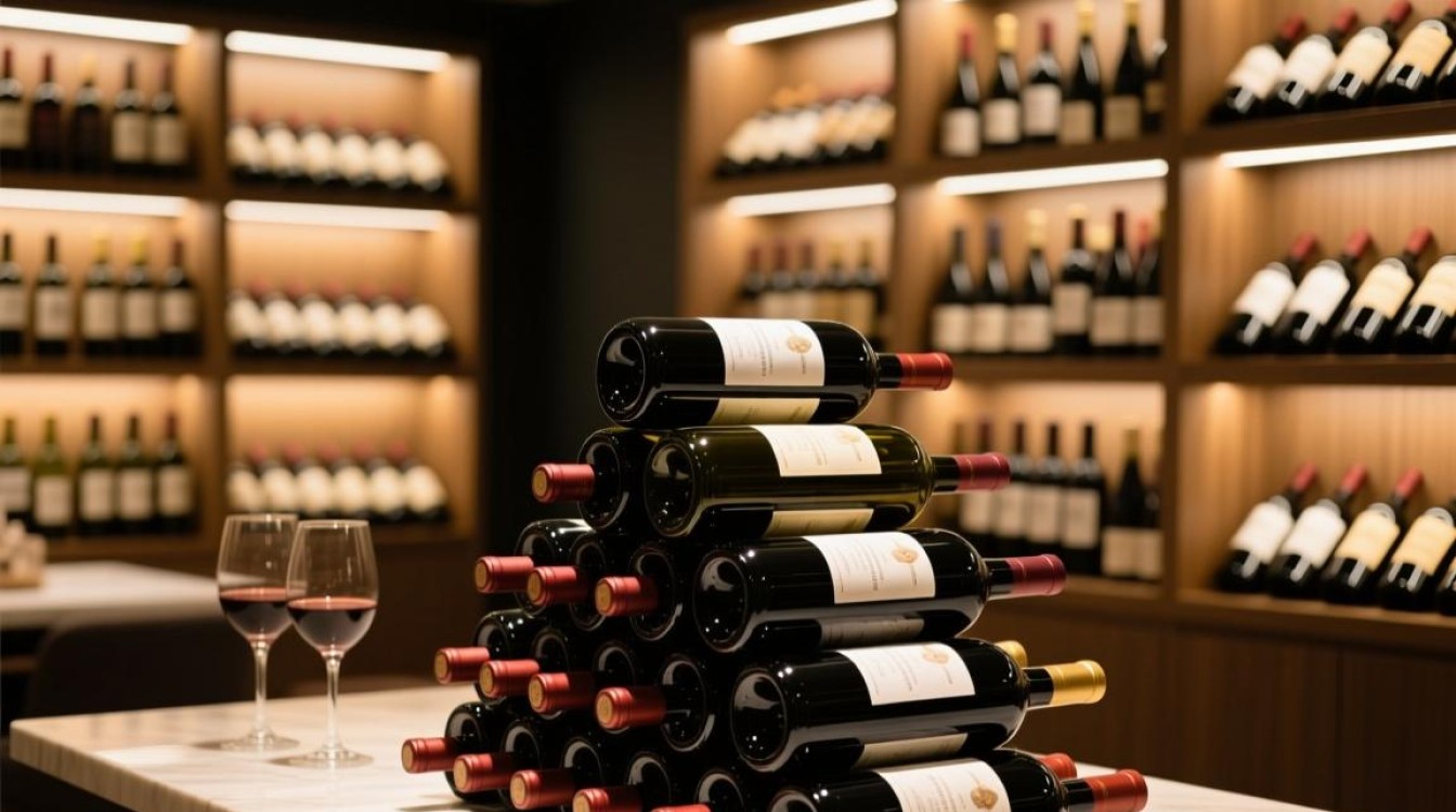 红酒摆放堆头有何讲究？-第1张图片-鸿之腾酒家