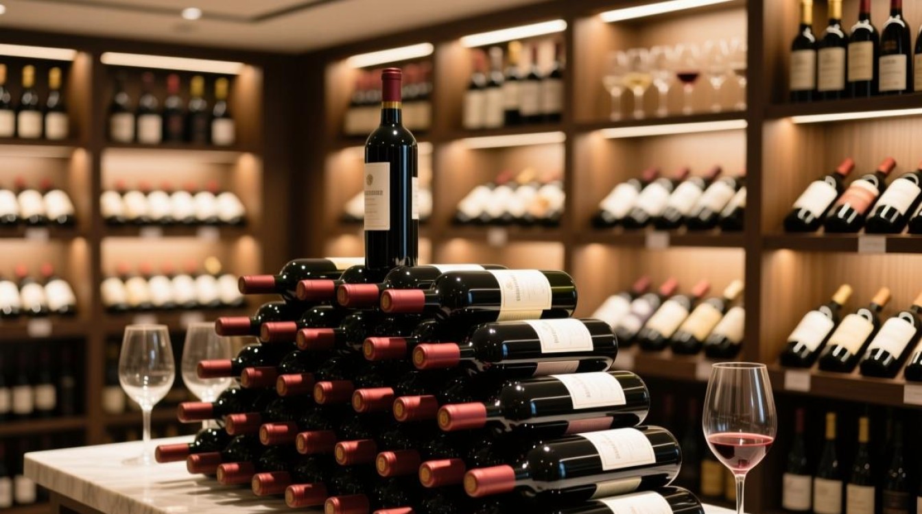 红酒摆放堆头有何讲究？-第2张图片-鸿之腾酒家