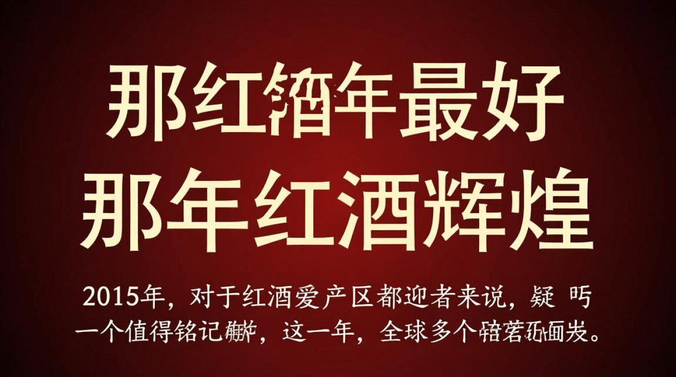 红酒那年的最佳年份，是哪一年呢？-第1张图片-鸿之腾酒家
